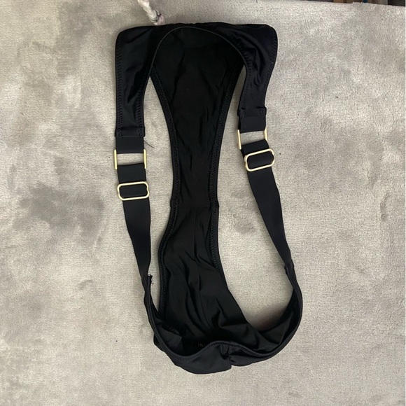 New! We Are HAH Black High Cut Adjustable String Thong Bikini Bottom - Picture 4 of 6